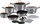 Set tenxheresh BerlingerHaus BH-7037 Moonlight, 18 copë, veshje mermeri, gri metalik