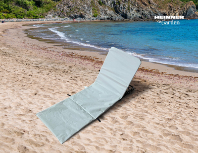 Shtrat plazhi palosës Heinner, 141x45x51 cm, çelik dhe tekstil, gri