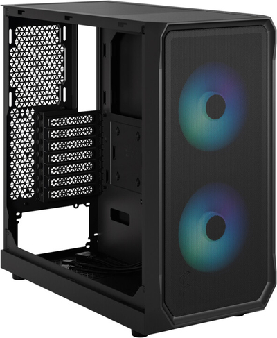 Kasë kompjuteri Fractal Design Focus 2 RGB Black TG Clear Tint