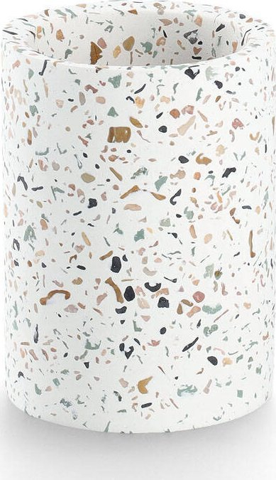 Mbajtës furçash dhëmbësh Terrazzo, çimento, diametër 8.2 cm, shumëngjyrësh