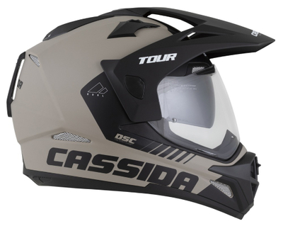 Helmetë moto Cassida Tour 2.0 Dual, ECE 22.06, Pinlock Ready, bezhë e zezë mat