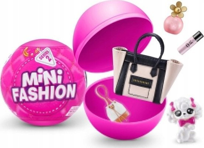 Lodër surprizë ZURU Mini Fashion Series 2 Capsule, 5 surpriza, rozë