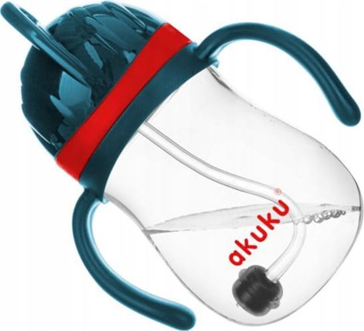Gotë me pipë Akuku Innovative Cup, pipëz e rënduar, 9m+, blu e kuqe
