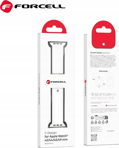 Rrip ore FORCELL F-Design FA01 për Apple Watch 38/40/41mm, silikon, i bardhë