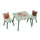 Set tavoline me 2 karrige U-Grow Green Forest, 60x60x44 cm, MDF dru pishe, shumëngjyrëshe