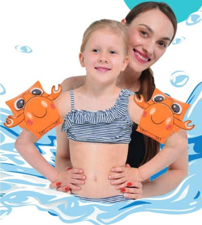 Rripa noti për fëmijë Swimming Armbands Crab, dizajn gaforre, të shumëngjyrshëm
