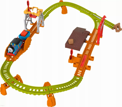 Lodër tren Thomas &amp; Friends Mattel, lokomotivë me motor, pistë 150 cm, shumëngjyrësh
