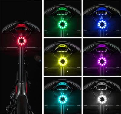 Dritë e pasme biçiklete Rockbros Q1, LED, USB, e zezë