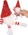 Figurinë dekorative Saska Christmas Mikołaj Gnom, 13cm, e kuqe
