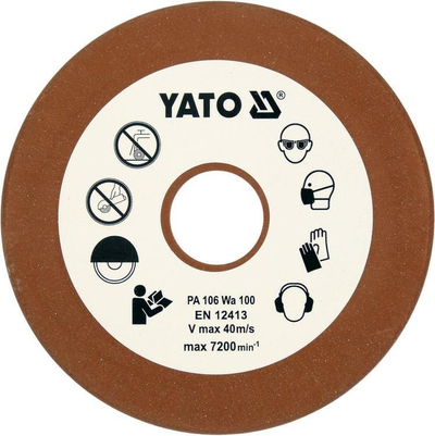 Disk mprehës YATO YT-84990, qeramik P100, 108 x 23 x 3.2 mm, i kuq
