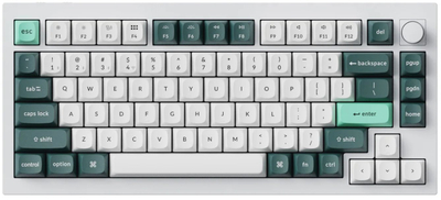 Tastierë mekanike Keychron Q1 HE Wireless, RGB, 75%, e bardhë Shell