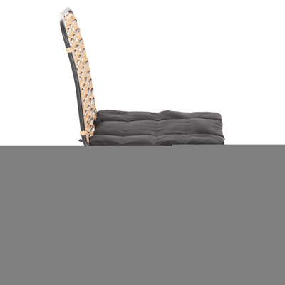 Karrige ngrënieje Allegra HM5691.11, metal dhe ratan sintetik, 51x54x84 cm, bezhë e zezë