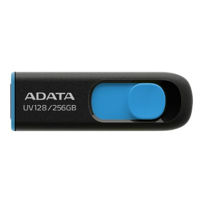 USB ADATA UV128, 256GB, USB 3.2, сина и црна