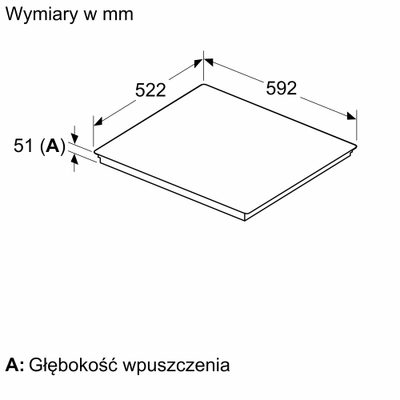 Pllaka me induksion Bosch PIF61ABB5E Serie 4, 60 cm, pa kornizë, e zezë