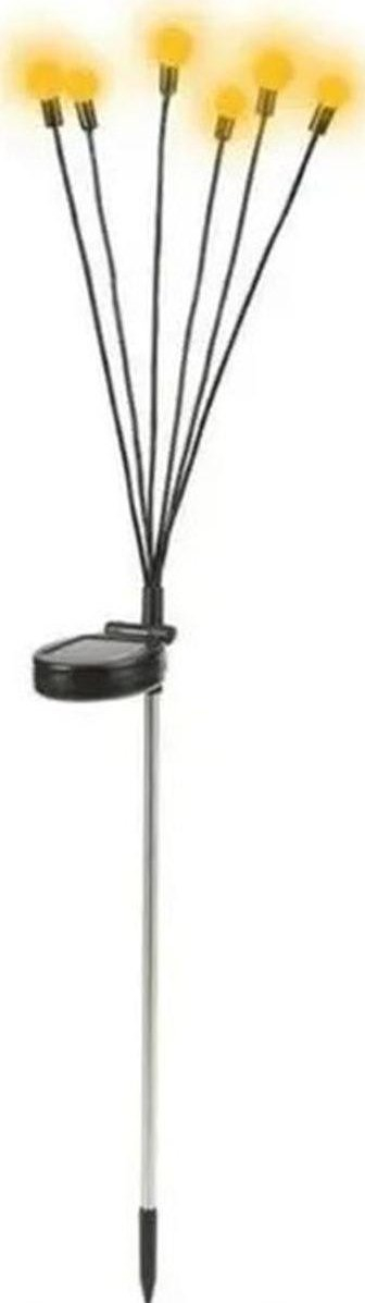 Llambë diellore kopshti Saska Garden LITTLE BALLS, 72cm, 6 LED, e zezë