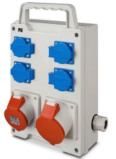 Kutia shpërndarëse portative Elektro-Plast RS 6214-00, 400V, IP44, shumëprizëshe