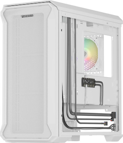 Kuti PC Natec Genesis Irid 503 ARGB LITE, Micro ATX Mini ITX, xham i temperuar, e zezë