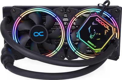 Sistem ftohjeje me ujë Alphacool Eisbaer Aurora LT240, 240mm, ARGB, i zi
