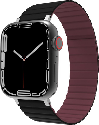Rrip dore JCPal FlexForm për Apple Watch, 38/40/41mm, silikon, i zi e kuq