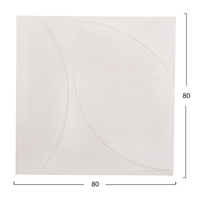 Panel muri katror Santorini 80x4x80Hcm (HM4508), bardhë