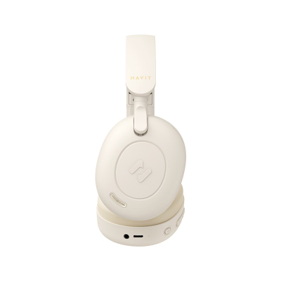 Kufje Havit H655BT wireless, Bluetooth 5.3, me ANC, bezhë
