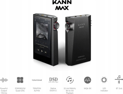 Luajtës audio portativ Astell&Kern KANN MAX, Hi Res, me ekran me prekje, gri antracit