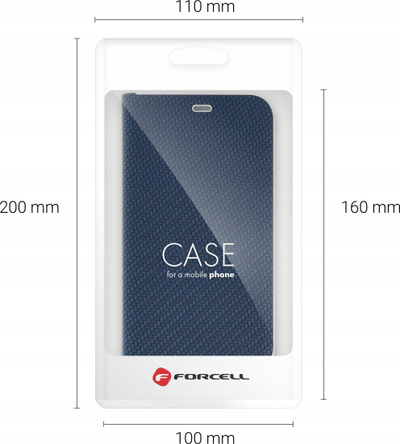 Fутрола книга Vennus Book Carbon за Xiaomi Poco M6 Pro 4G, со магнет, црна