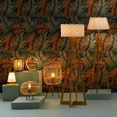 Lampë tavoline Atmosphera Pita, 26.5cm, bambu, kafe natyrale
