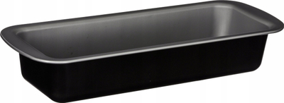 Formë pjekjeje drejtkëndore Secret de Gourmet, metal, 35 x 13.5 x 6.3 cm, e zezë