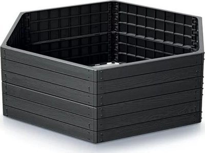 Подигната градинска греда BASE WOODY PRIBWH-S433, 148 x 129 x 25 cm, антрацит