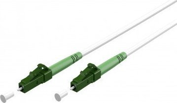 Kabllo fibër optike Goobay 59588, FTTH singlemode OS2, LC APC në LC APC, 10 m, e bardhë