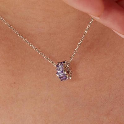 Aksesor për qafore Brosway Fancy Magic Purple FMP03, vjollcë/i argjendtë