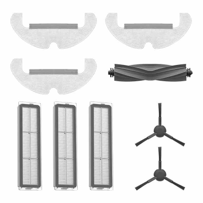 Set aksesorësh Dreame D10s Plus, furça dhe filtra zëvendësues, mopë pastrimi, gri