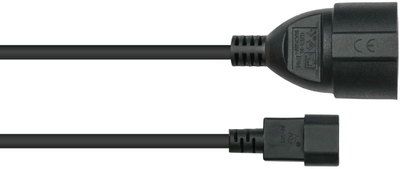 Kabllo rryme Kabelmeister C14 Schuko, 0.5m, 10A, e zezë
