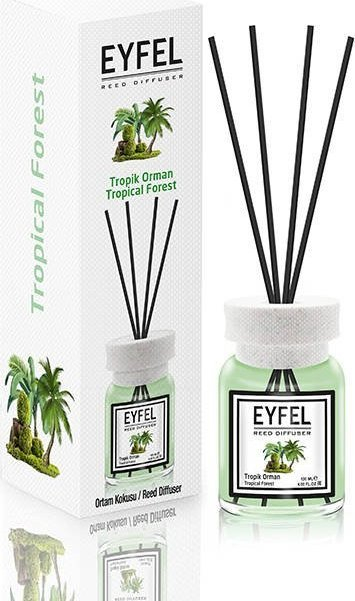 Ароматичен дифузер EYFEL Тропска шума, 120 ml, со дрвени стапчиња