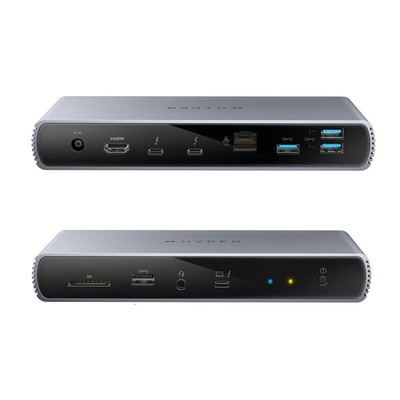 Stacion docking Targus Thunderbolt 4, dy ekrane 4K, 96W karikim, gri