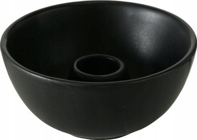 Mbajtëse qiriu Boltze Franyo, qeramike, Ø10cm, e zezë
