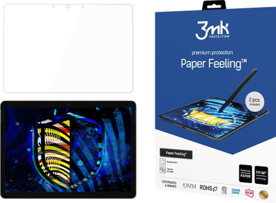 Foli mbrojtëse 3MK Paper Feeling për Microsoft Surface Go 3/2/1, 2 copë, transparente