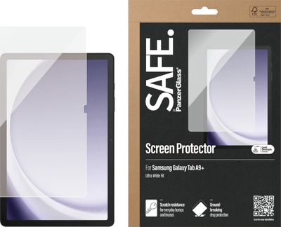 Qelq mbrojtës SAFE by PanzerGlass Ultra Wide Fit, për Samsung Galaxy Tab A9 Plus, transparent