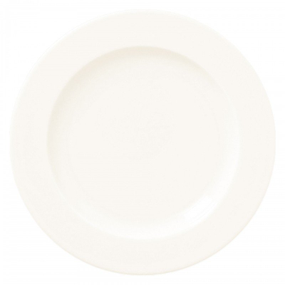 Pjatë e sheshtë Verlo FORTE, 19 cm, porcelan, ngjyrë fildish