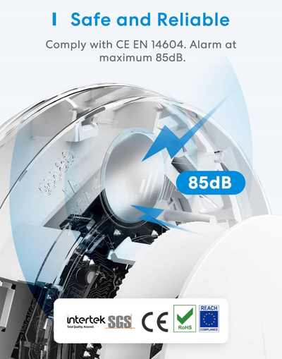 Detektor tymi Meross GS559A, WiFi Smart, HomeKit, i bardhë