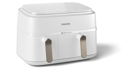 Fritezë ajri Philips Ovi Dual Basket NA353/10, 9L, dy shporta, e bardhë
