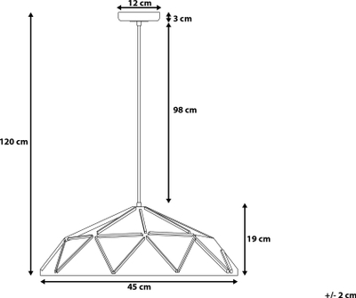 Lampë varëse SENIA Metal, diametër 45 cm, metal, rozë pjeshkë