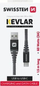 Kabllo USB Swissten Kevlar, USB A në USB C, 1.5m, antracit