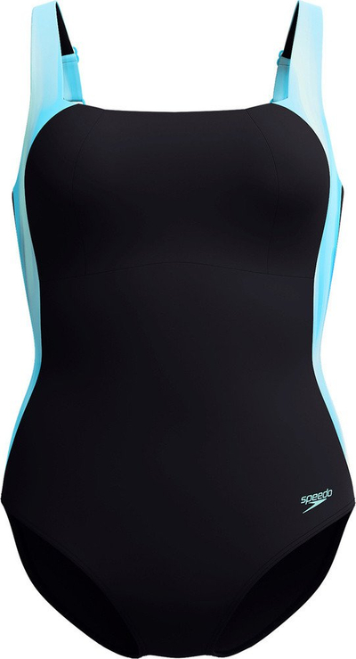 Kostum banje për femra Speedo LunaLustre, shaping, i zi turquoise