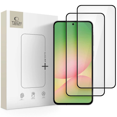 Заштитно стакло Tech-Protect Glass Fit+, 2 парчиња, за Samsung Galaxy A36 5G A56 5G, проѕирно