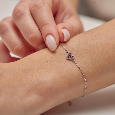 Byzylyk për femra Brosway Passion Ruby Fancy FPR129, i argjendtë