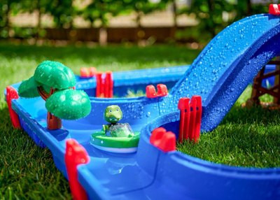Set loje me ujë AquaPlay Mega Waterwheel, sistem kanalesh për oborr, shumëngjyrësh