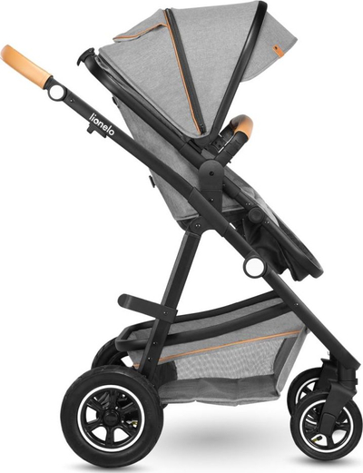 Karrocë për bebe Lionelo Amber Combi 2 në 1, deri 22 kg, me shportë dhe sedilje sport, gri