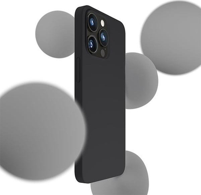Mbrojtëse telefoni 3mk Hardy Silicone MagCase G, për iPhone 14 Pro, MagSafe, e zezë